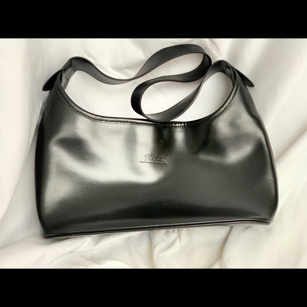 Longchamp Vintage black leather purse